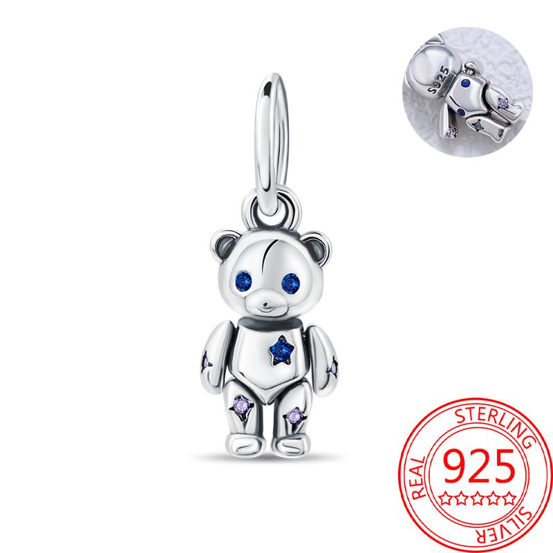 Kreativní měděný pohyblivý přívěsek medvídka na náramek Dly, náhrdelníky, roztomilé DIY šperky pro ženy