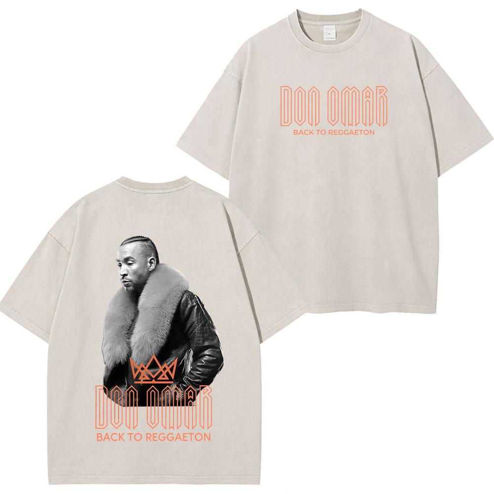 Rapper Don Omar Album Print Tshirts Unisex Women Fashion Tshirts Shortsleeved Loose Casual Cotton Vintage Washed Tshirts Tops S