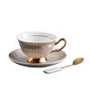 Elegant Europeisk Keramisk Kaffekopp - Snygg Lyxig Gåva för Kvinnor, Perfekt för Kontoret eller Kaféet.