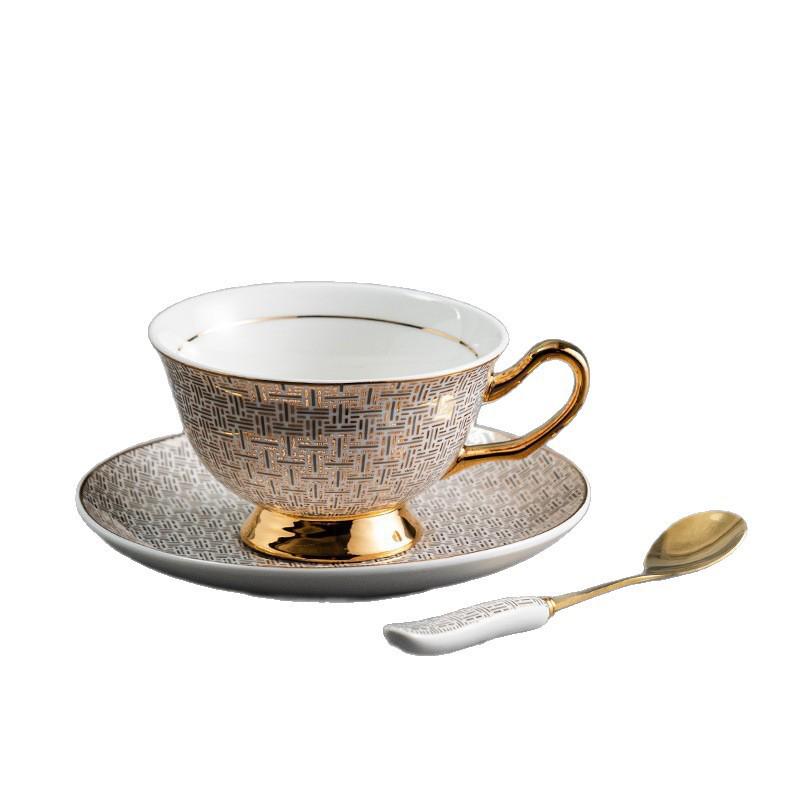Elegant Europeisk Keramisk Kaffekopp - Snygg Lyxig Gåva för Kvinnor, Perfekt för Kontoret eller Kaféet.
