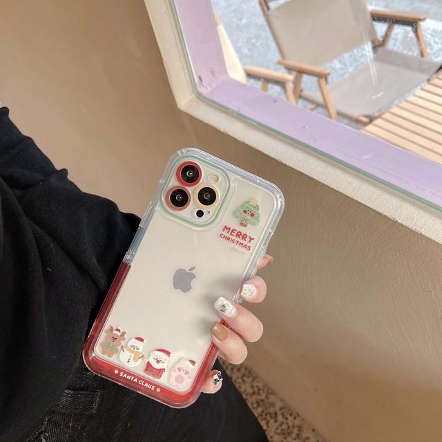 

Ins Merry Christmas подставка-держатель мультяшный подарок милый чехол для телефона для Iphone 11 12 14 Pro Max Plus 13 Promax задняя крышка Капа For iphone 14