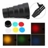 Flashlight Lamplet Conical Snoot Kit With Cellular Net 5 Pcs Color Filters For Photography Lights