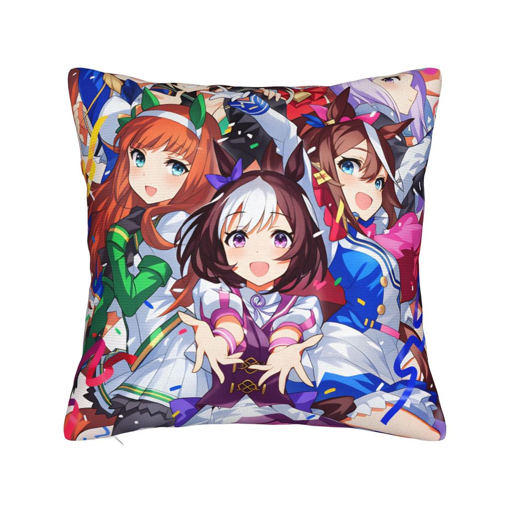 Fierce Tokai Teio Uma Musume Pillow Cover  Print Cushion Cover Cute Funny Pillow Case For Wedding Party Home Decor