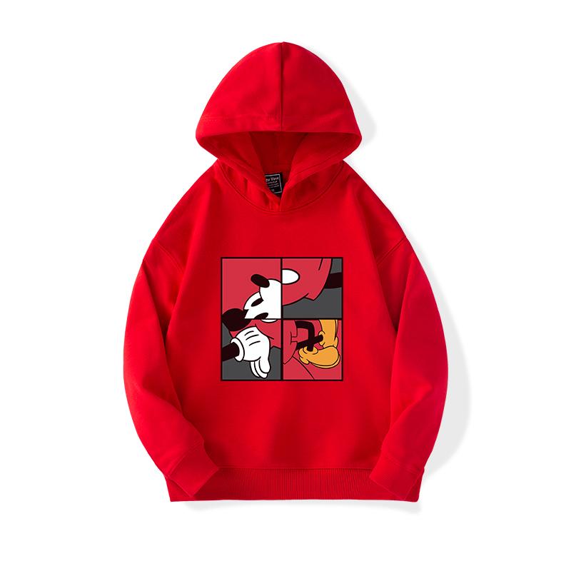 Disney Cartoon Cute Mickey Print Boy and Girl Casual Hoodie Autumn and Winter Outdoor Fashion Warm Children's Jumper Top