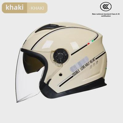 Class A 3C Certified Anti-Fog Motorcycle Helmet - Four Seasons, Double Lens, Universal Fit
