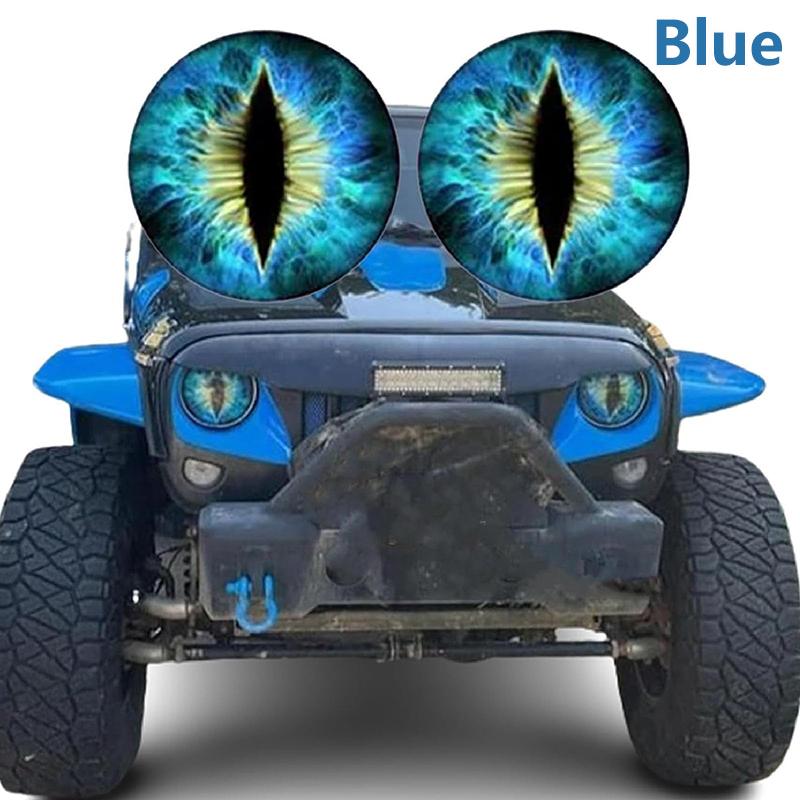 Beast Eyes Headlight Decals Animal Eye Car Headlight Stickers 3D Stereo Eyes Jeep Headlight Decal Car Window Bumper Decoration