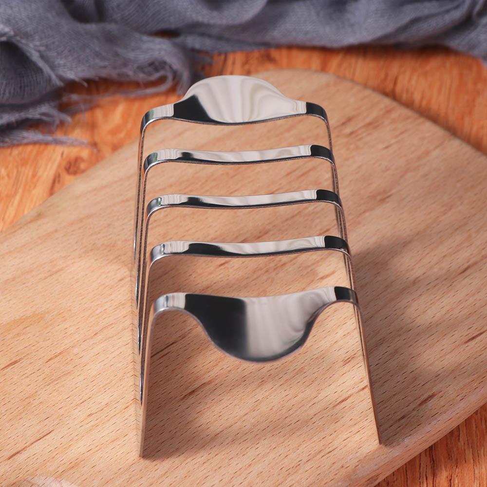 4 Slices Toast Holder Rust-proof Bread Stand Stainless Steel Toast Rack  Restaurant