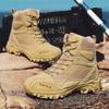 Stivali Tattici Militari da Uomo Taglie Forti 39-46 Forze Speciali Taglio Alto Esercito Combattimento nel Deserto Colore Sabbia Pelle Scarpe da Lavoro