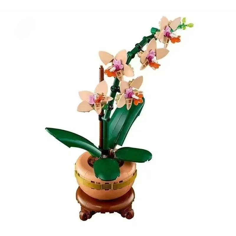 Boeket Orchidee Bamboe Chrysant Pruimenbloesem Bouwblokken Bloemen Speelgoed voor Kinderen en Volwassenen