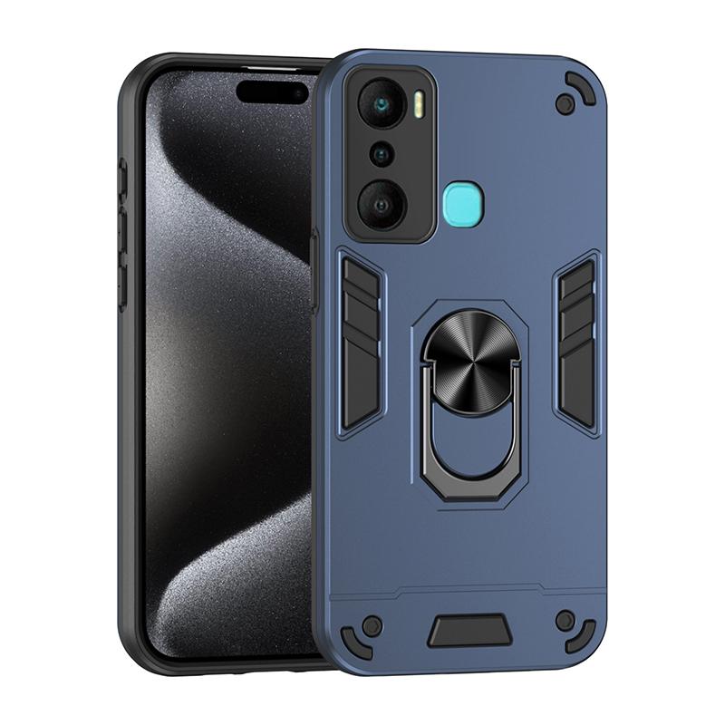 Armor Case For Infinix X6511B X6511 X665E X6831 X6882 Full Body Rugged Protective Car Magnetic Ring Stand Hard Phone Cover