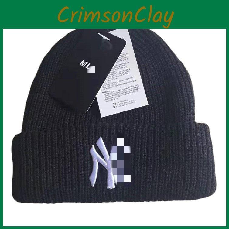Embroidery Girl Knitted Cap Black Hat No Brim Warm Beanie Winter Wear Casual