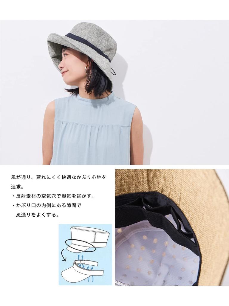 UV Kokagel Polyjute Hat [Casual Box] 99.9% Protection, Heat-Shielding [Free Size/Pink] -10°C (-10°C)