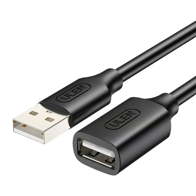 USB 2.0 Male to Female Extension Cable for 480Mbps Fast Data Transfer and Charging for Computers and Mobile Power