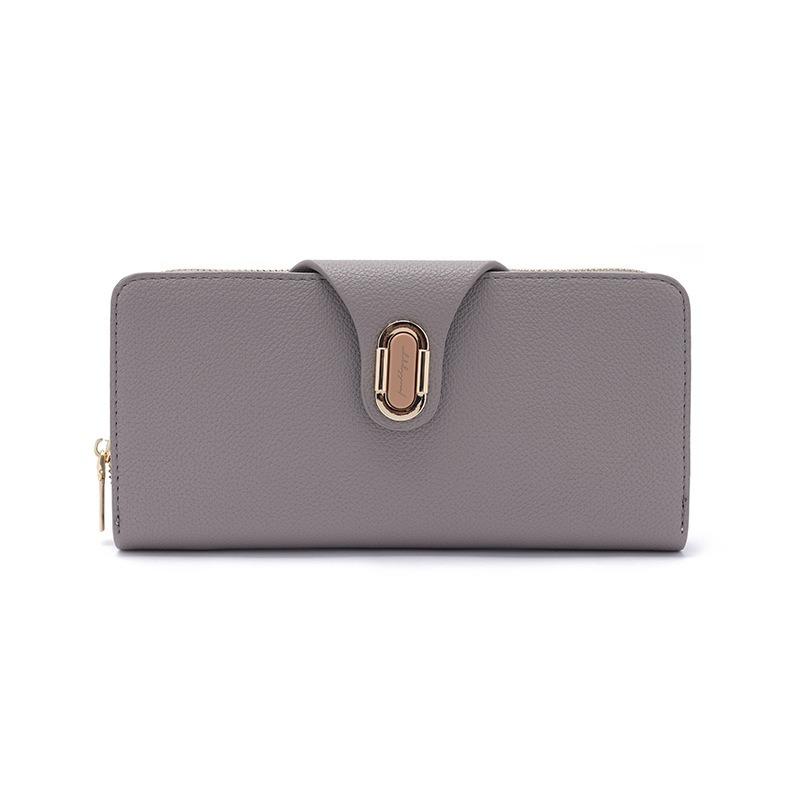 Wallet Long Versatile Buckle Folding Mobile Wallet with Multiple Card Slots  Ticket Holders