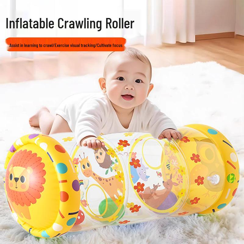 2025 Premergător gonflabil pentru bebeluși: Rola din PVC pentru bebeluși care se târăsc cu clopoțel pentru educație timpurie
