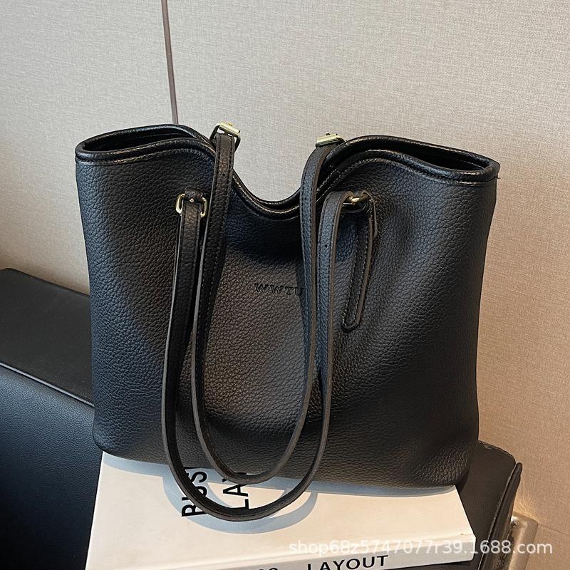 Large-capacity Commuting High-end Tote Bag for Women 2025 New Shoulder Bag Simple Fashion Hand-to-arm Bag