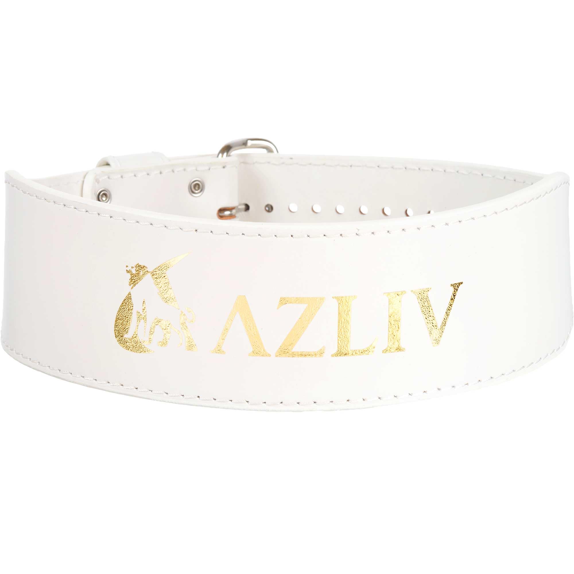 

AZLIV AZ9 Тренировочный 8мм Натуральная Кожа Силовой Премиум Модель Пояс, Пояс, (Белый, Л)