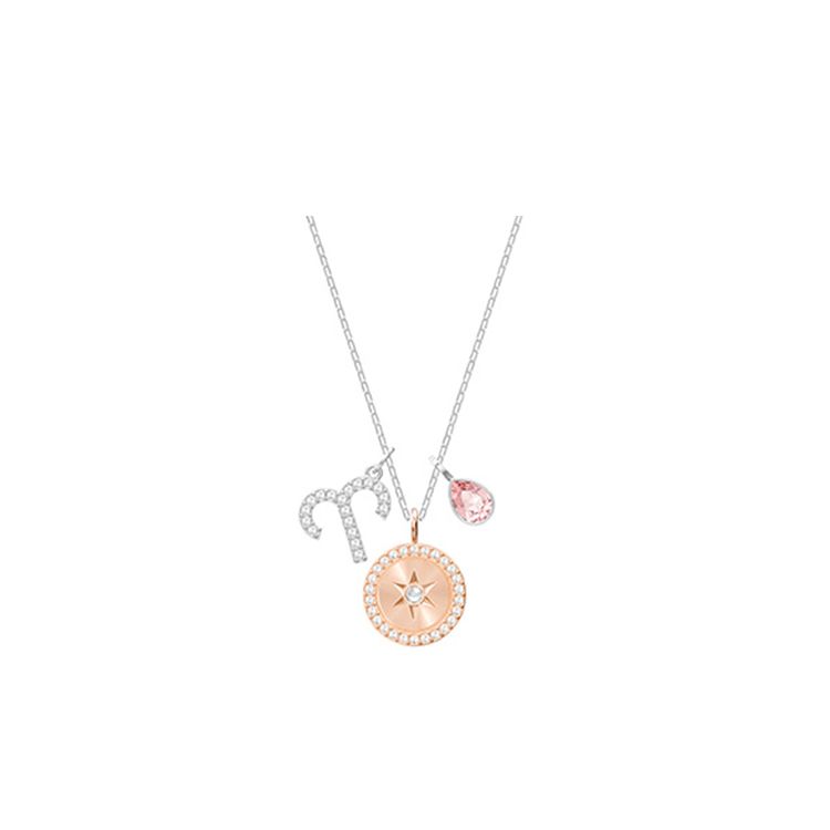 

Swarovski Zodiac Aries Necklace Women necklace Pink 5349220 Box (Random Color)