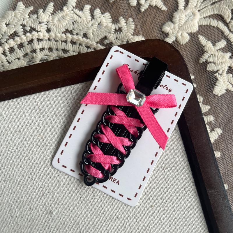 

Fabric Ribbon Bow No-Crease Hair Clip for Babies and Side Bangs