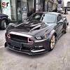 2015-2017 Ford Mustang Carbon Fiber Front Lip, Flame-Style Splitter, and Chin Guard