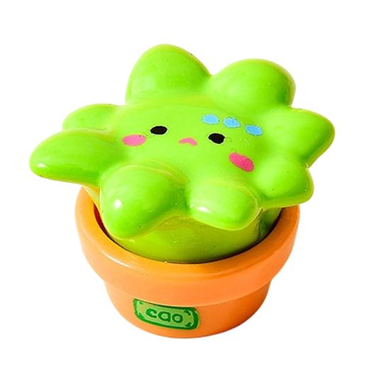 Micro Landscape Ornaments Cartoon Grass with Cute Expressions Statues Resin Stress Relief Collectible Toy for Office Car
