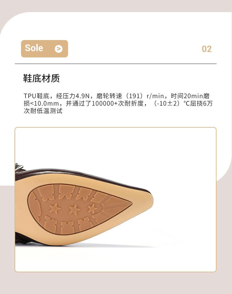 Spring genuine leather women's shoes with pointed toe, low heel, and sloping design, commuting fashion, Mary Jane shoes for women