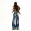 Early Spring Heavy Wash Vintage Relaxed Slim Floor Wide Leg Denim Pants For Ladies Casual Pants Oversize Denim Trousers
