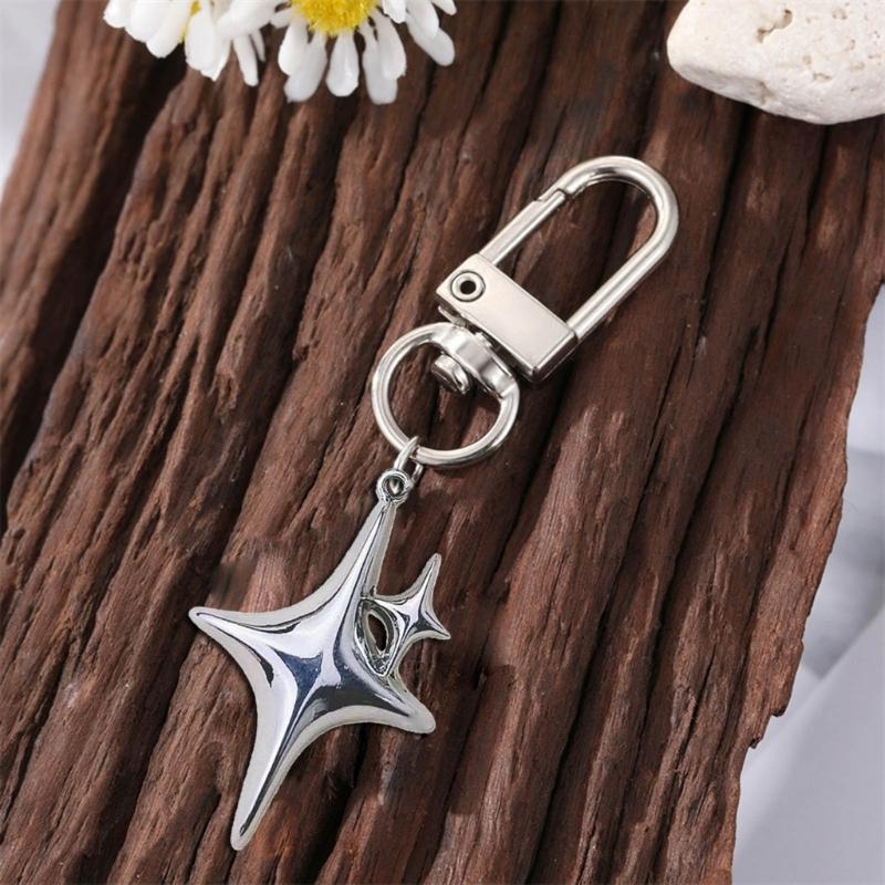 Hollow Star Keychain Keyring Bag Pendant Jewelry Accessories Backpack Ornament Elegant Keyrings Adornment for Women