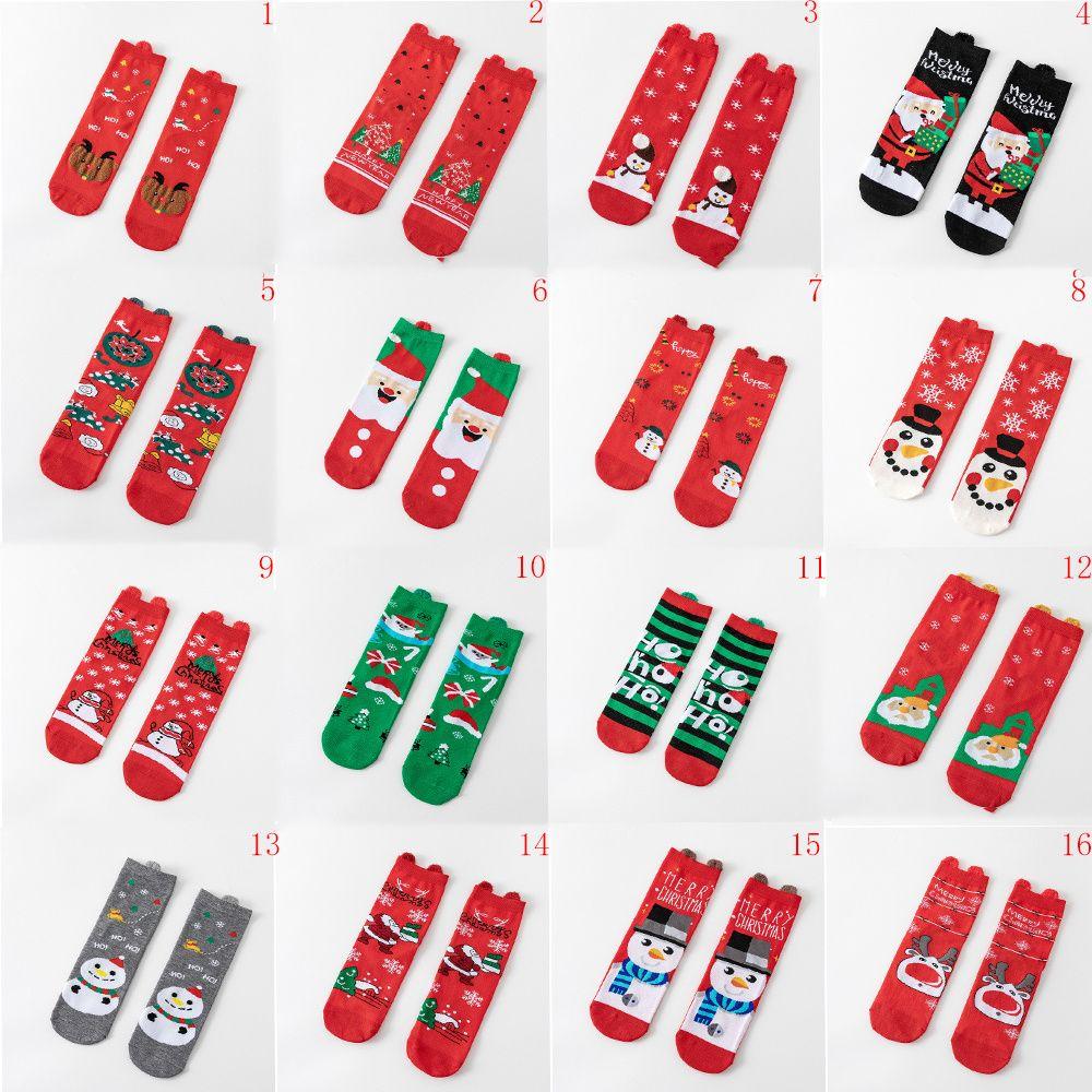 Snowflake Santa Xmas Tree Autumn Winter Happy Socks Cotton Christmas Socks Long Sock