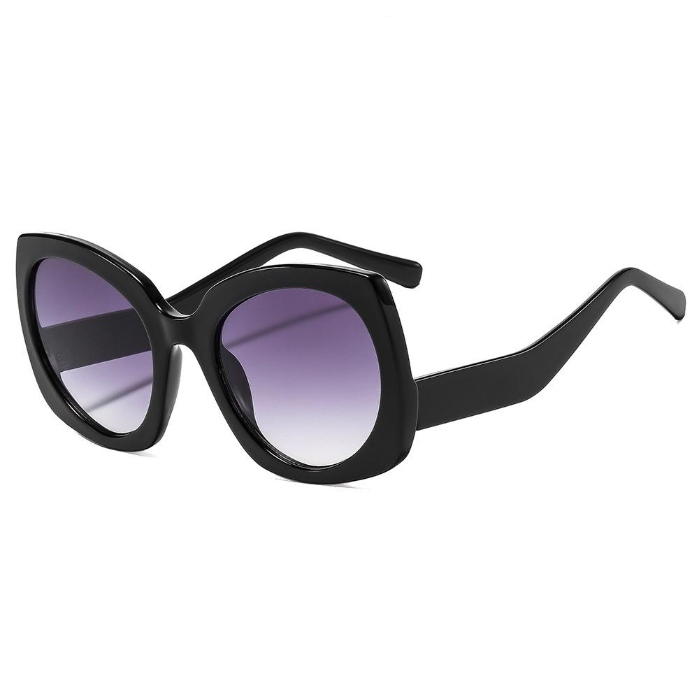 New Fashion Color Matching Casual Comfortable Trend Women Sunglasses Gradient Cat Eye Large Frame Personality Men Glasses UV400 as  picture