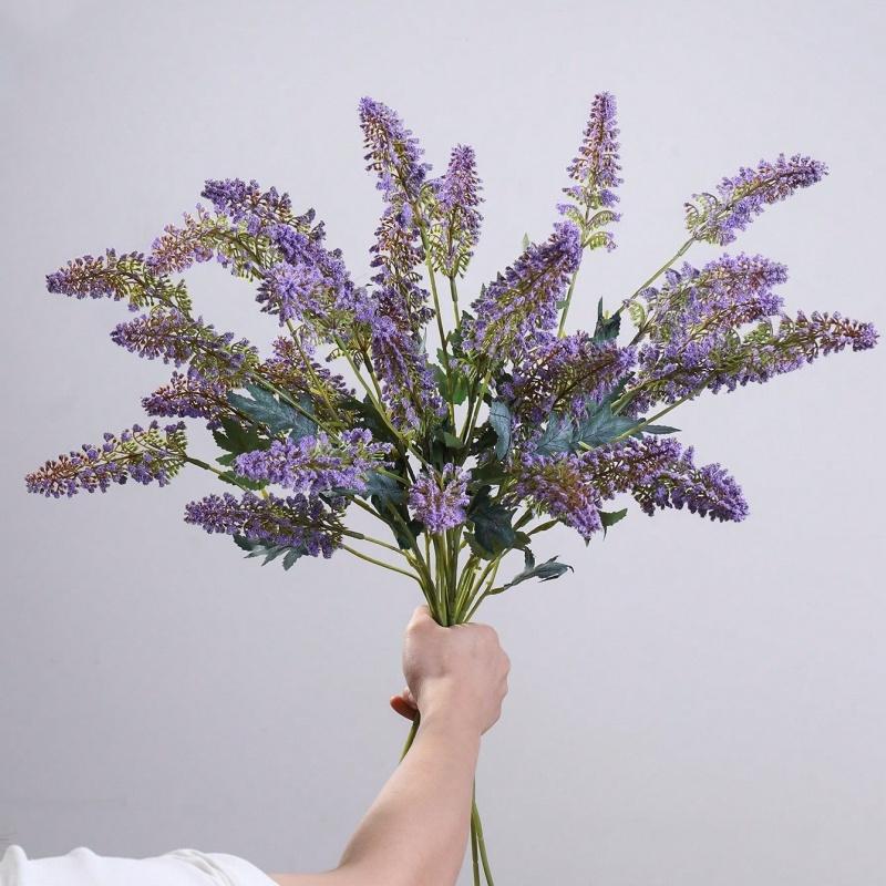 

1Pcs Artificial Flowers Bouquet 75CM 6Heads Fake Flowers For Home Room Decor Party Supplies Wedding Decoration Vase Accessories фиолетовый