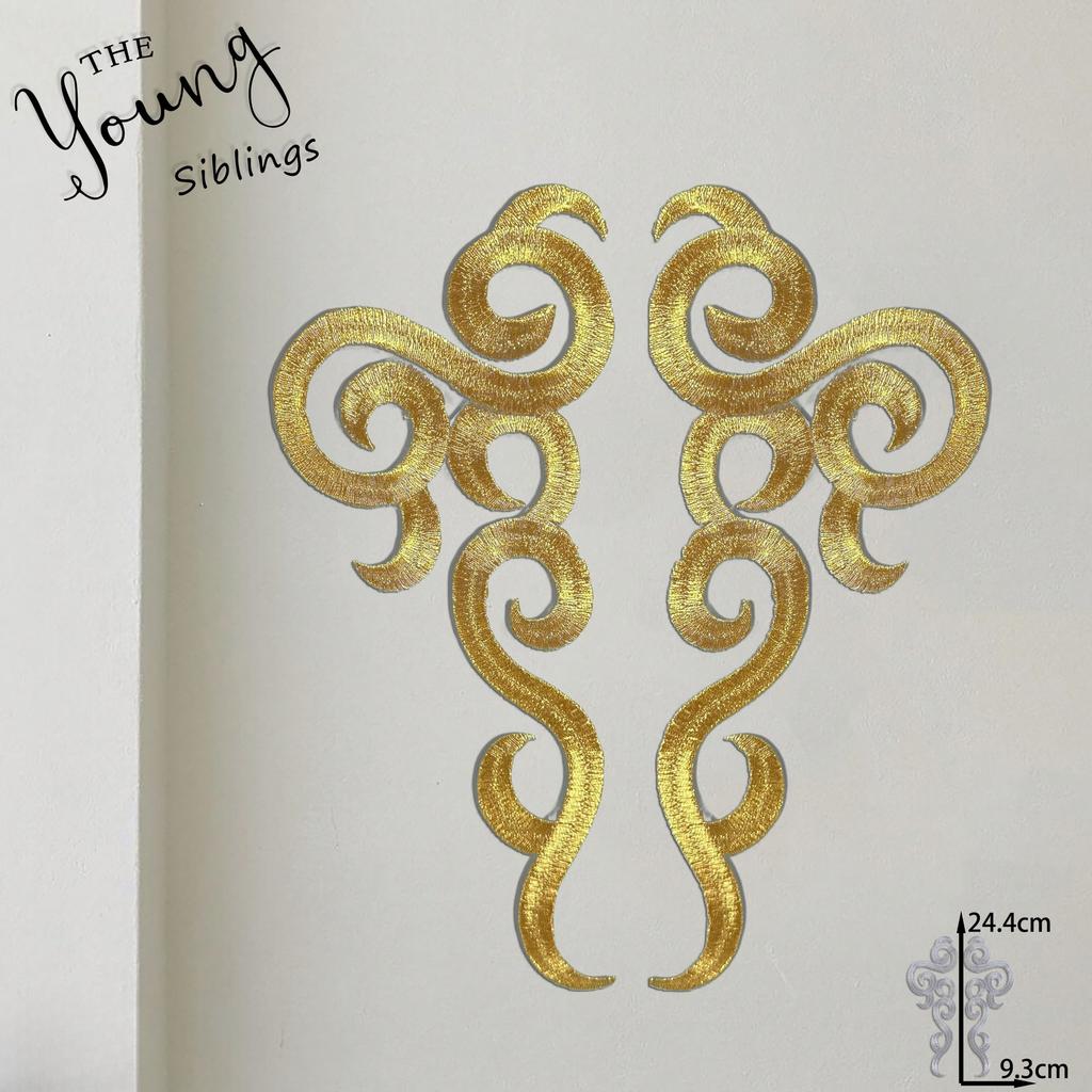 Вышивка узором жимолости Одежные аксессуары Тканевая наклейка Этническая сценическая одежда Опера Древний костюм Глажка Сделай сам Ручная работа