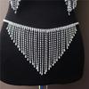 Fashion Rhinestone Body Chain Set, Sexy Luxury Rhinestone Bra Shorts Set Body Chain