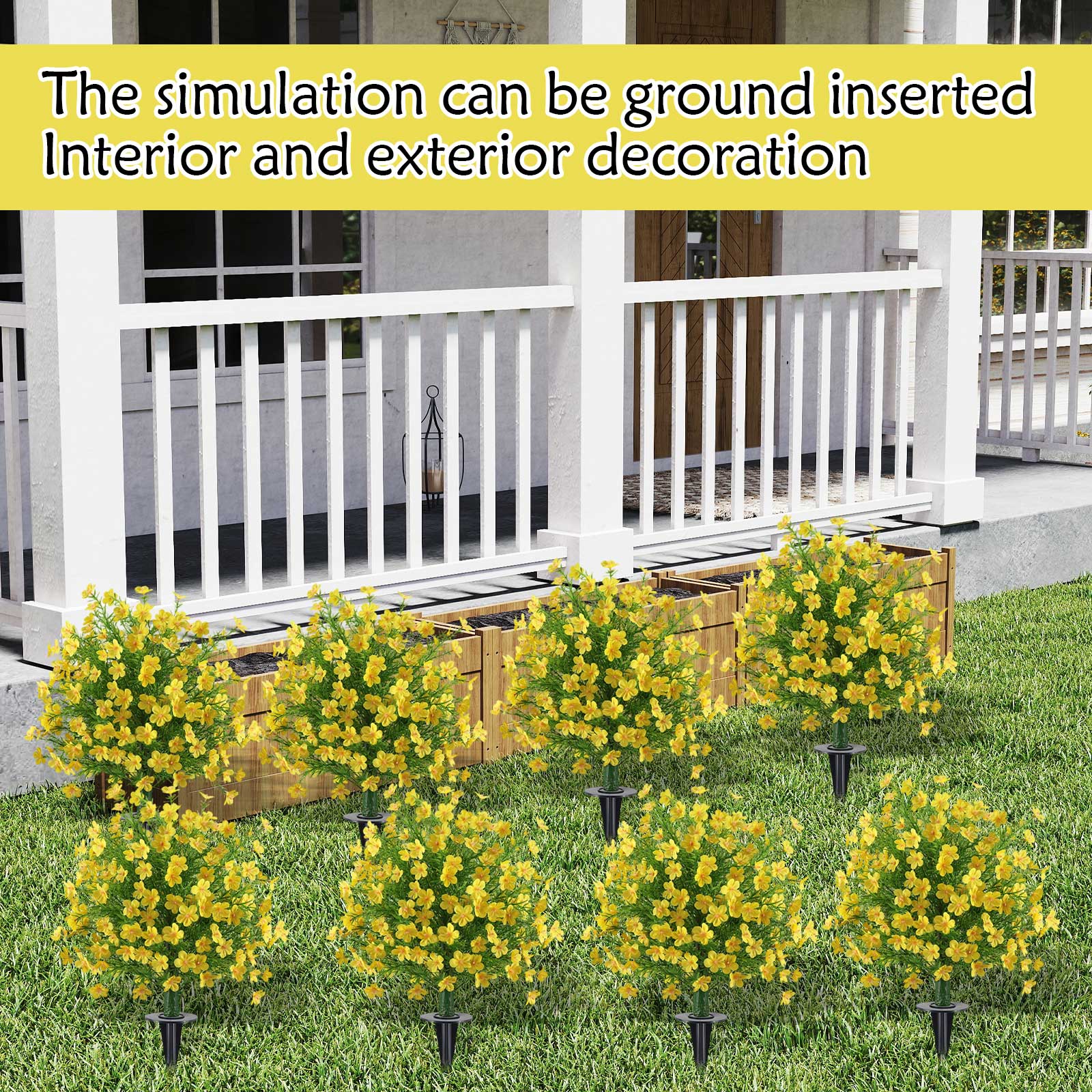 2pc Simulation Of Indoor And Outdoor Potted Plants One Size
