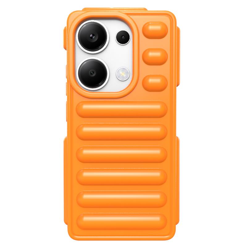 

Capsule Series for Xiaomi Redmi Note 13 Pro 4G/Poco M6 Pro 4G Case TPU Rugged Ribbed Phone Cover Orange