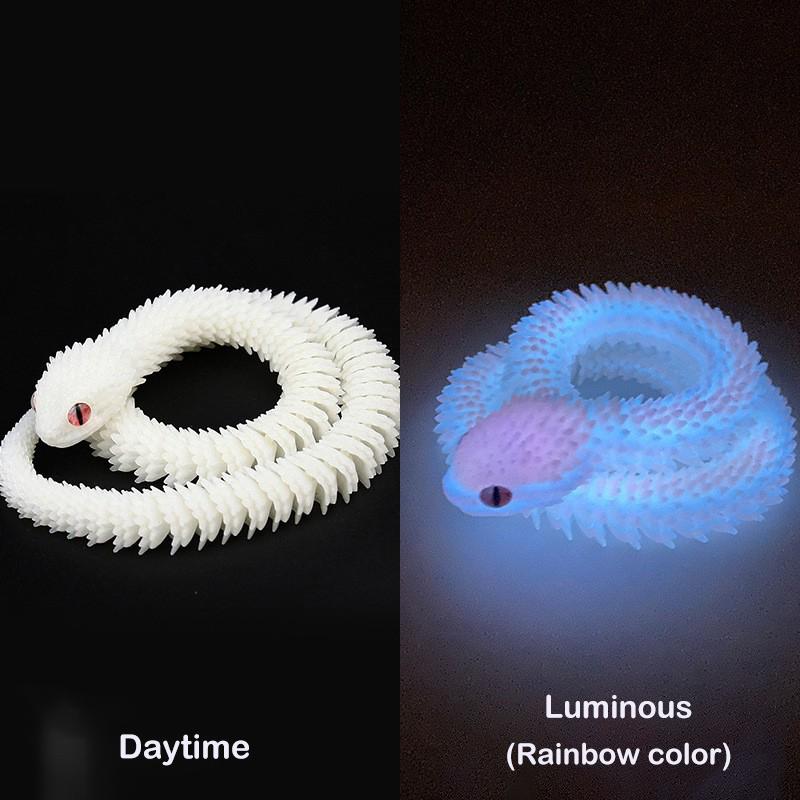 Snake Sculpture Articulated Snake Decor Articulated Snake Figurine with Movable Joints 3d Printed Model for Home for Bookshelf