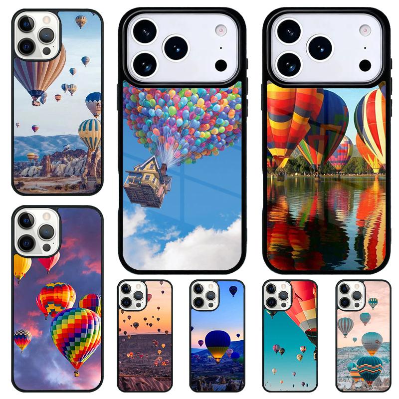 Hot Air Balloon Art Phone Case for iPhone 17 Air 16 15 11 12 14 13 Pro Max Shockproof Cover
