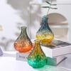 European Rhombus Glass Small Vase Home Decoration Wedding Decoration Relief Glass Small Vase Tabletop Ornament