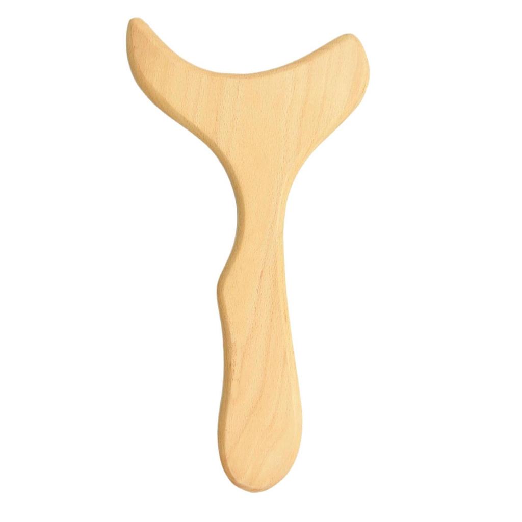 Beech Wood Fishtail Gua Sha Board - Wooden Outdoor Sports & Yoga Tool