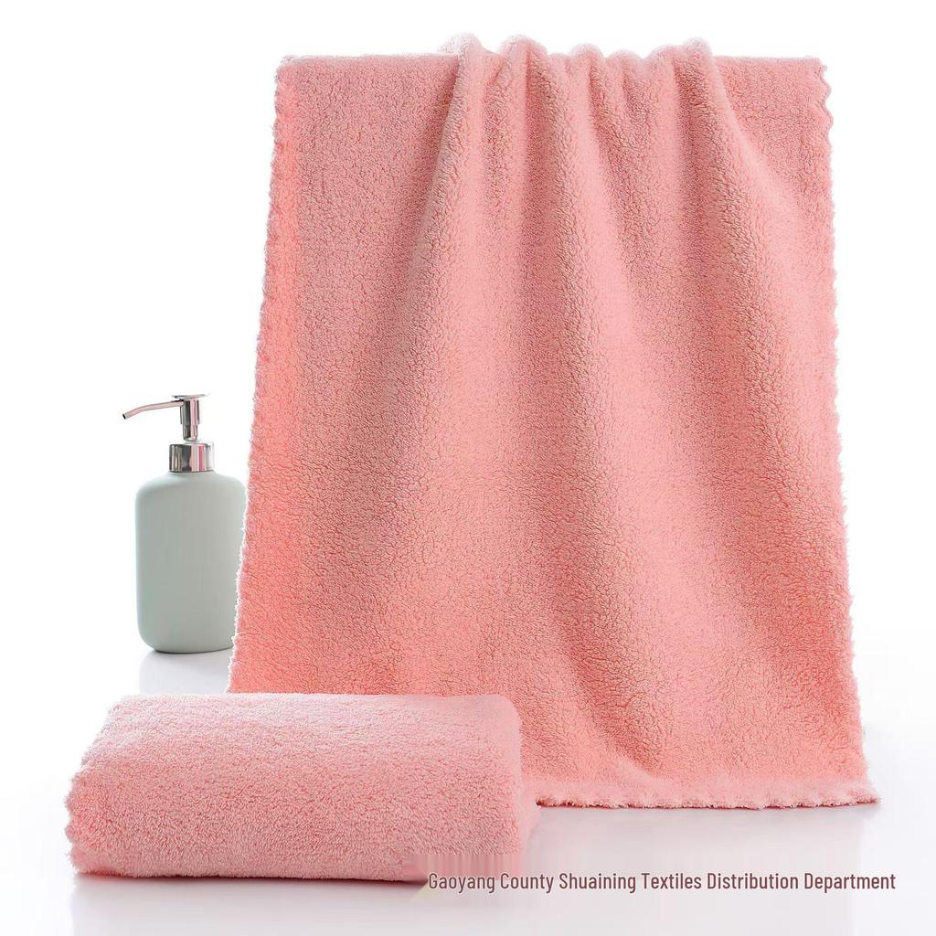 Soft Absorbent Coral Fleece Face Towel – Non-Shedding Unisex Gift for Couples