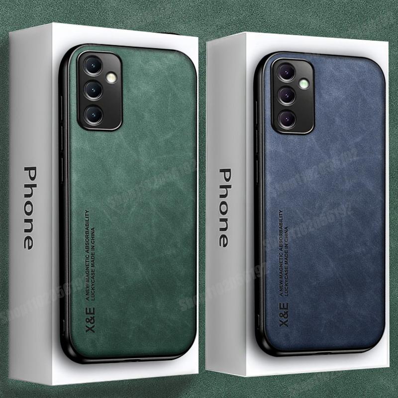 

Магнитный чехол из овчины для Samsung A55 5G A35 A15 A25 A54 A34 A24 A14, чехол для Samsung A53 A13 A33 A73 A52S, матовый чехол для телефона A53 5G темно серый