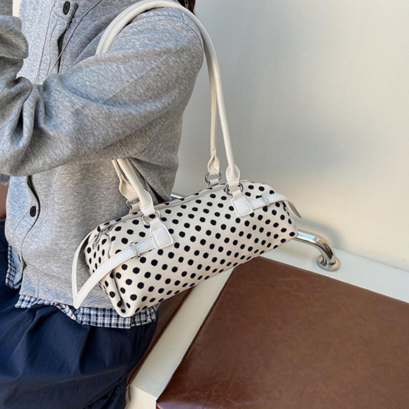 Retro Polka Dot Bag Fashionable Niche High-end Handbag Women's New Fashion All-match Commuter Casual Messenger Storage Bag
