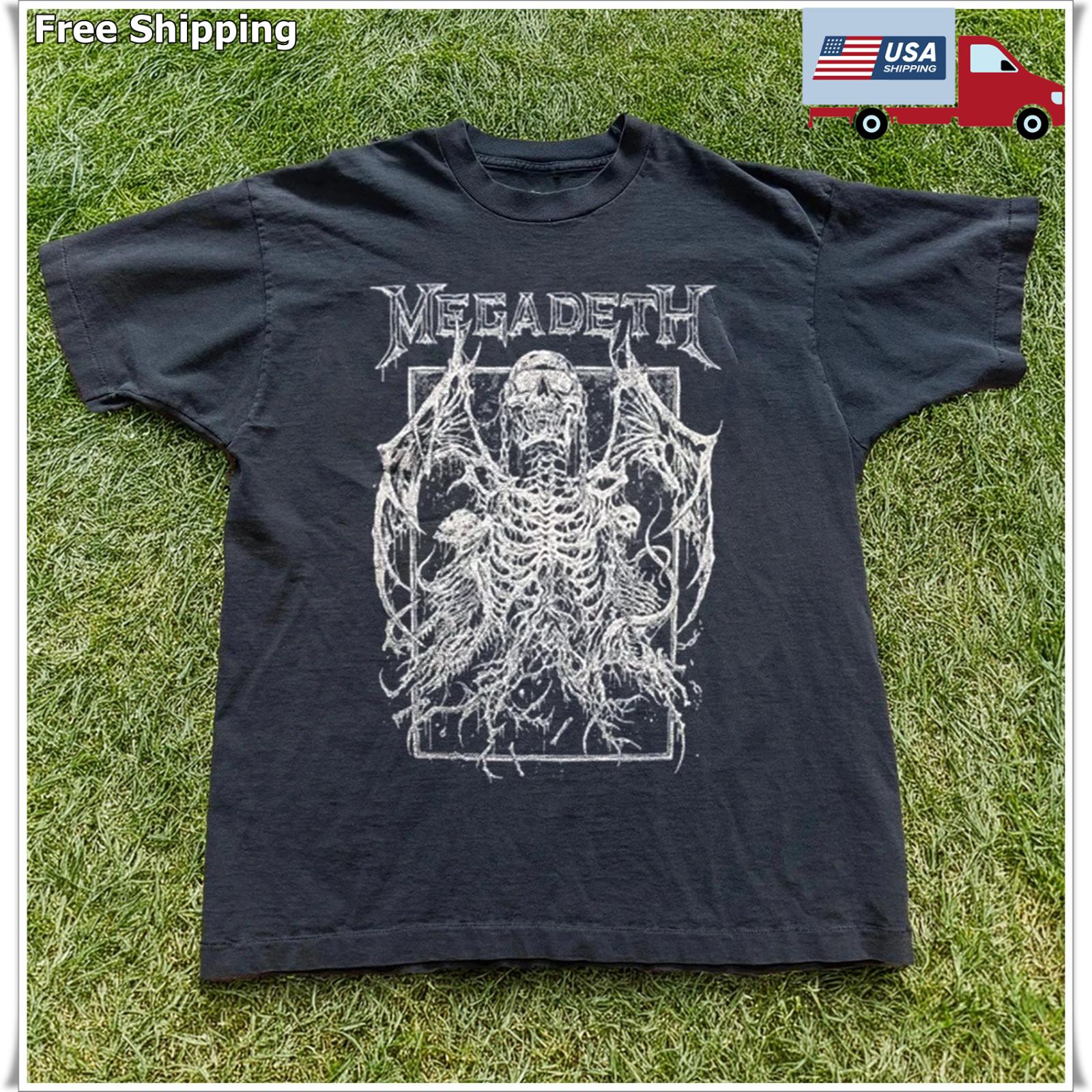 MEGADETH BAT VIC RISING Unisex Black T-shirt Size S-5XL XL