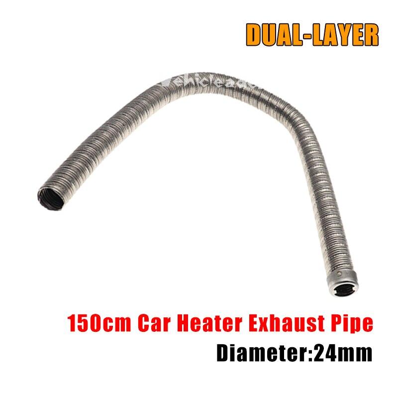 60cm-200cm 24mm Doppelschicht-Heizungsauspuffrohr aus Edelstahl für Webasto Eberspacher Air Diesel Heizungsauspuffschlauchleitung