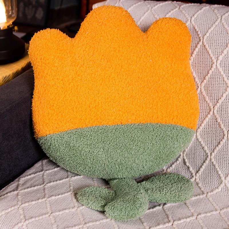 Tulip Flower Pillow Plush Toy Sunflower Doll Sofa Pillow Cushion Office Chair Cushion Waist Pad