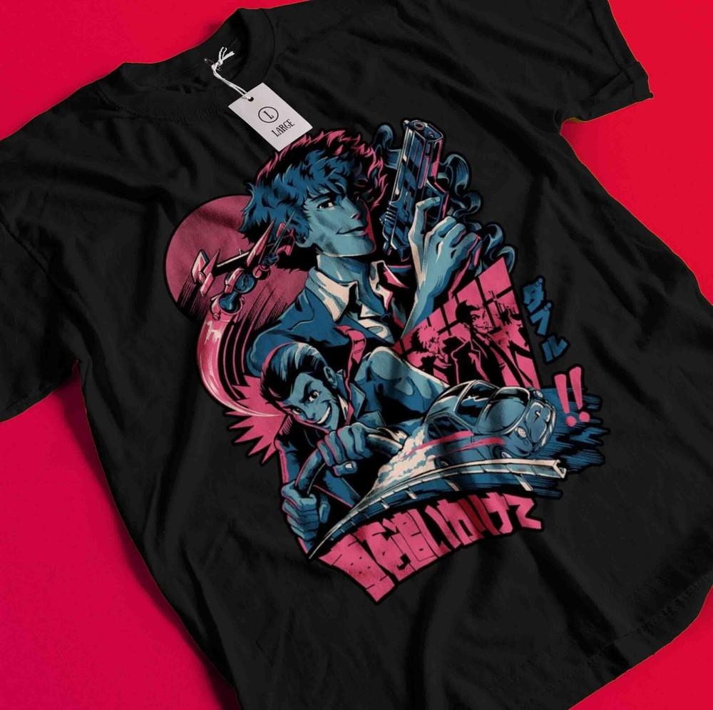 

Cowboy Bebop Shirt Spike Spiegel Tshirt Faye Valentine T-Shirt Edward Tee Judy BB850 2XL