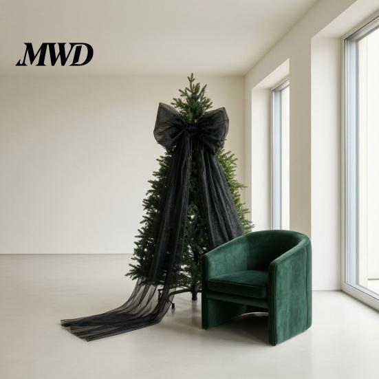 Grote Stoffen Strikken voor Verjaardagsevenementen 79x20 Inch Reuzenstrik Kerstboomtopper, Extra Grote Tule Romantische Tuinbruiloften Ornament met Lange Slinger