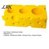 Three-hole Toothbrush Holder Holder, 3-Hole Partitioned Storage, Creative Cheese Shape Organizer, Drip Dry with Hollow Drainage Structure Stand