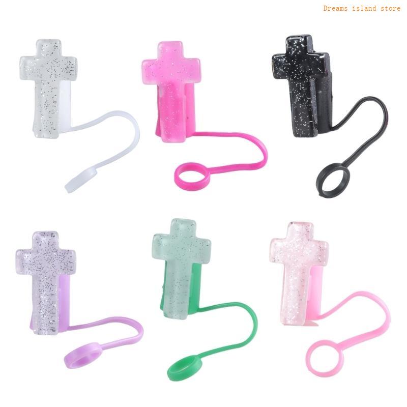 Religious Straw Tip Lid Straw Accessories Straw Lid Suitable for Travel Sport HX6C