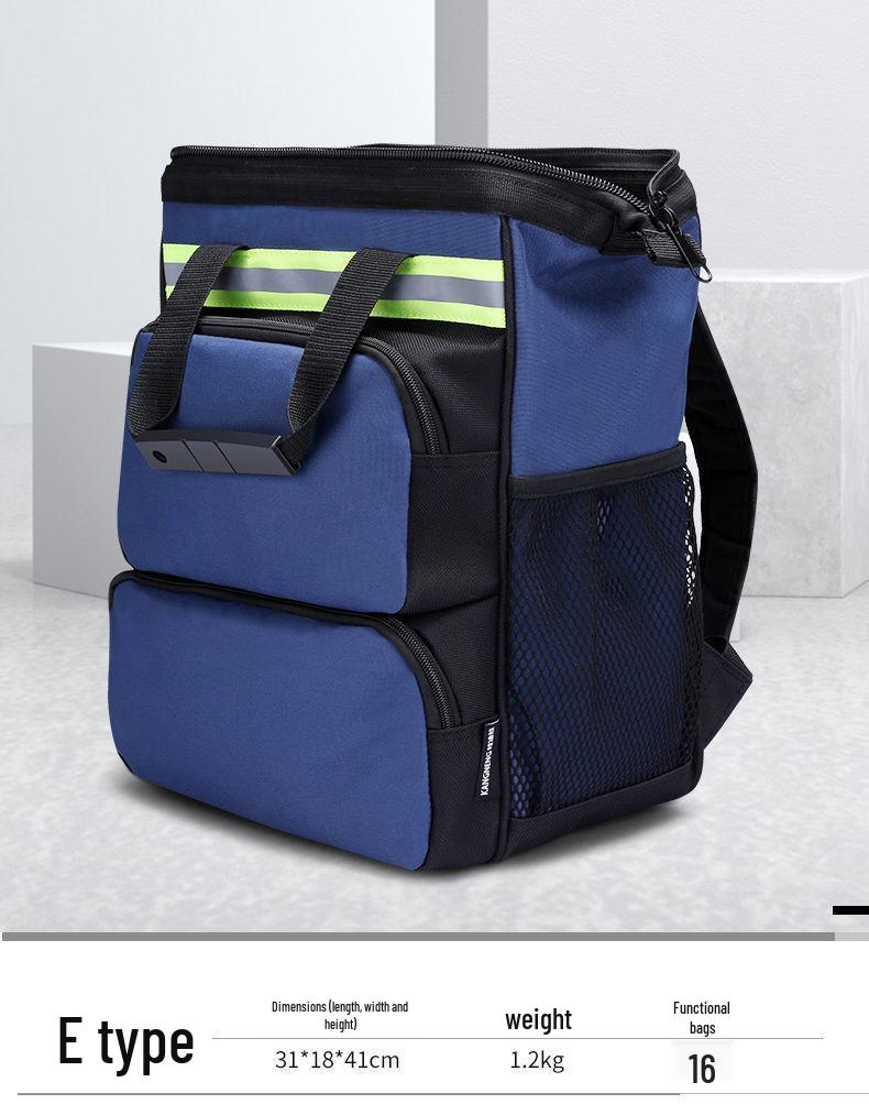Multifunctional Canvas Tool Backpack for Electricians and Woodworkers